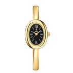 Reloj de mujer minimalista con pulsera de acero inoxidable y acabado dorado, perfecto para uso diario y estilo elegante. 1