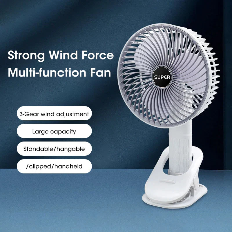 Ventilador de Escritorio Giratorio Multifuncional - Convertible