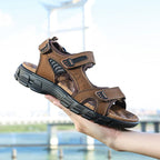 Sandalias ortopédicas para mujer con cierre de velcro, suela antideslizante y diseño ergonómico en cuero sintético, 2
