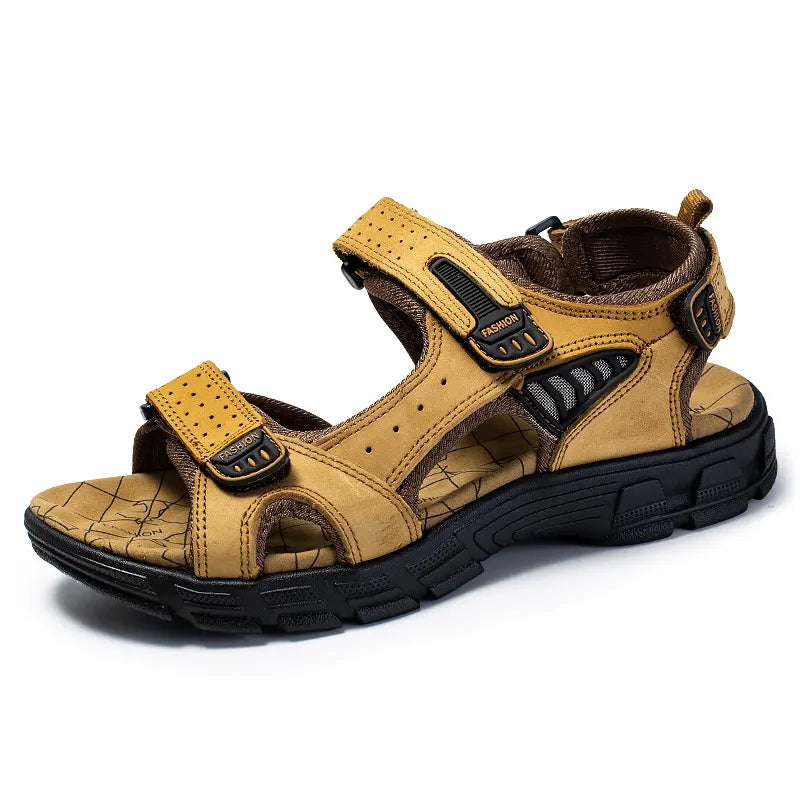 Sandalias ortopédicas para mujer con cierre de velcro, suela antideslizante y diseño ergonómico en cuero sintético, 3