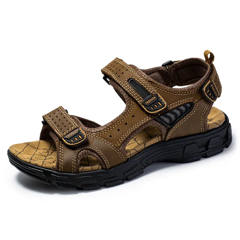 Sandalias ortopédicas para mujer con cierre de velcro, suela antideslizante y diseño ergonómico en cuero sintético, 4