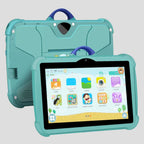 Tableta Android para niños de 7 pulgadas con pantalla IPS, control parental y funda protectora, ideal para el aprendizaje y el entretenimiento infantil. 0