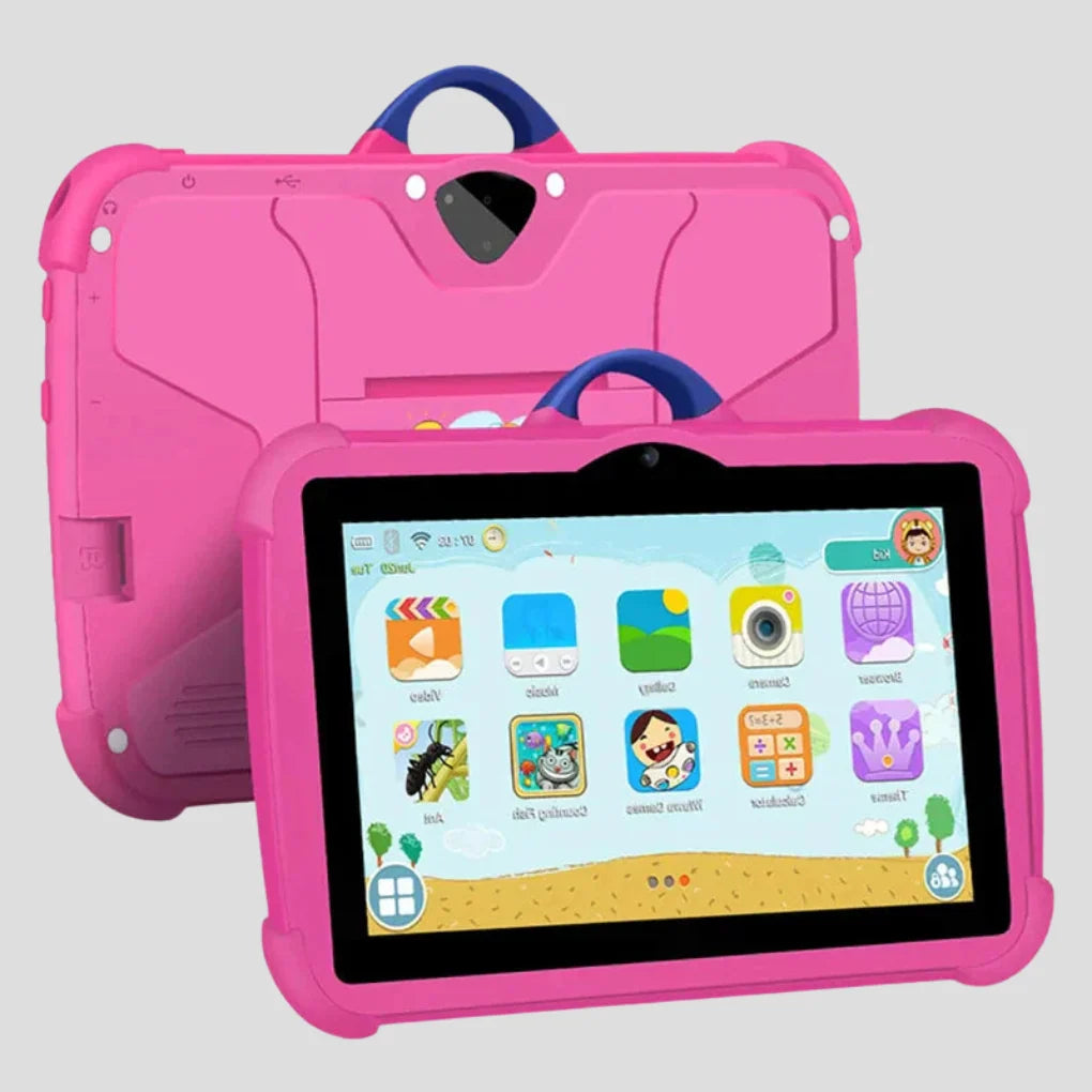 Tableta Android para niños de 7 pulgadas con pantalla IPS, control parental y funda protectora, ideal para el aprendizaje y el entretenimiento infantil. 2