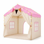 Tienda de juegos infantil plegable con luces decorativas y alfombra acolchada, diseño moderno para interiores, perfecta para crear un espacio de juego 1