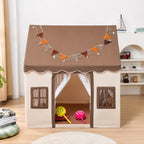 Tienda de juegos infantil plegable de algodón con diseño neutro, ideal para interiores, perfecta para crear un espacio de juego acogedor y divertido para 8