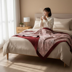 Manta reversible floral - Algodón