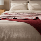 Manta reversible floral - Algodón