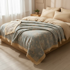 Manta reversible floral - Algodón