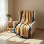 Manta reversible floral - Algodón