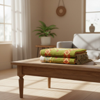 Manta floral con borlas - Algodón