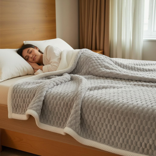 Manta de felpa con estampado de palomitas de maíz - Manta de algodón