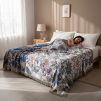 El Cojin Decorativo De Tapiz Floral - Manta de algodón