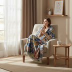 El Cojin Decorativo De Tapiz Floral - Manta de algodón