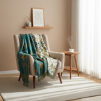 Manta reversible botánica - Manta de algodón