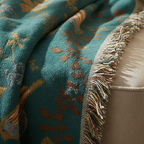 Manta reversible botánica - Manta de algodón