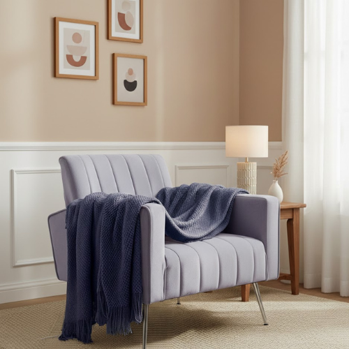 Manta De Punto Rosa Empolvado - manta para arrojar