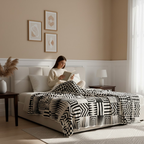 Manta Geometrica Monocromatica - Manta para arropar