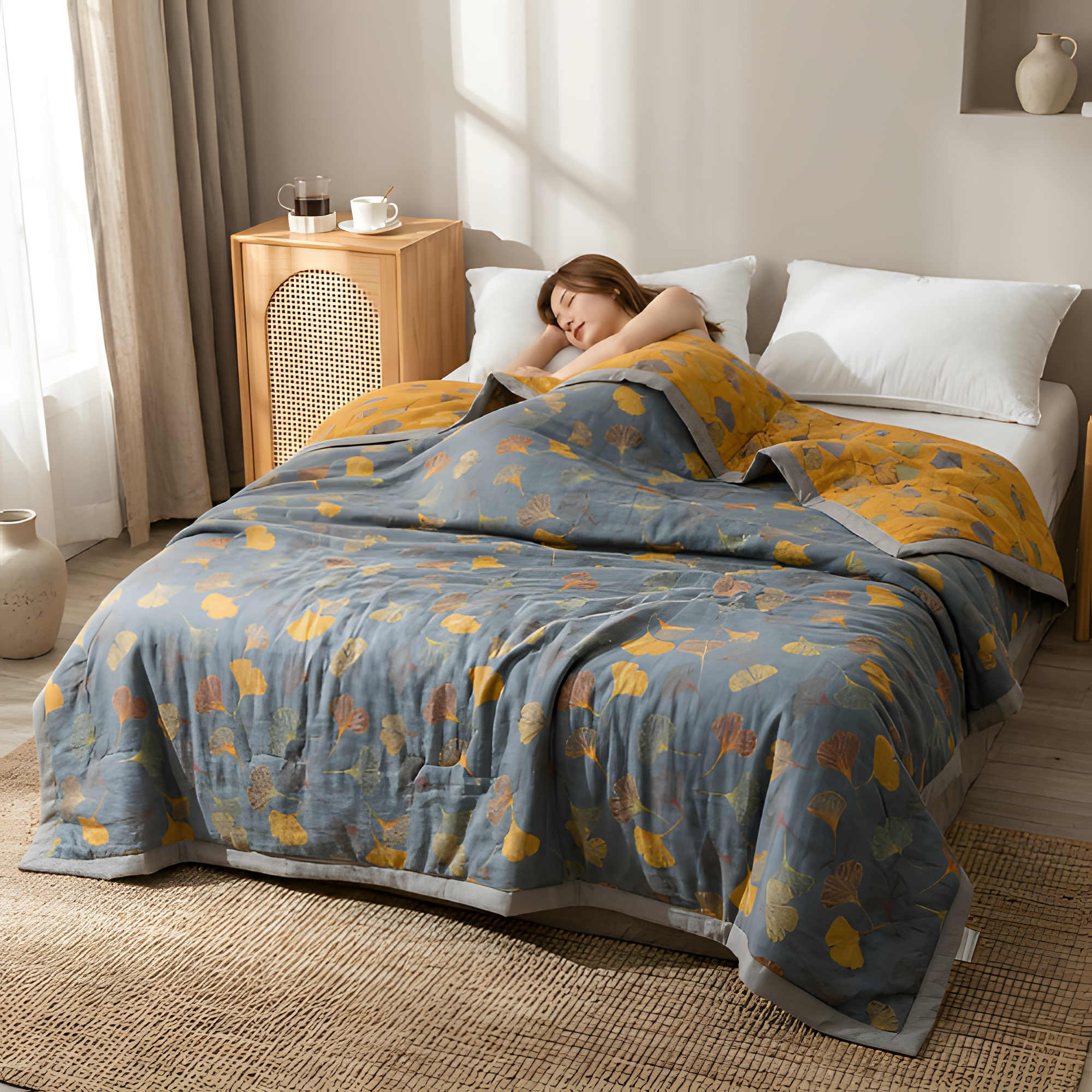 Colcha floral Jacquard - Edredón