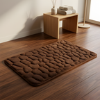 Alfombra versátil con relieve de adoquines - Alfombra de baño