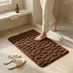 Alfombra versátil con relieve de adoquines - Alfombra de baño