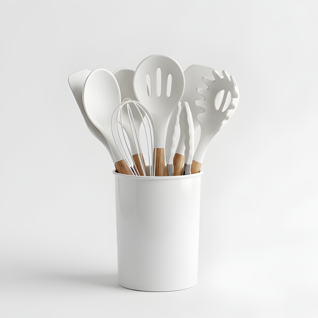 Juego de utensilios de silicona Purewood - Utensilios de cocina