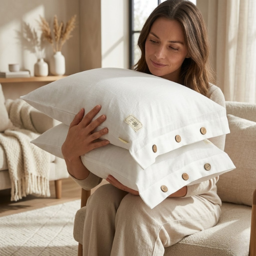 Funda de Almohada Twin Pack – Algodón Suave para Dormitorio
