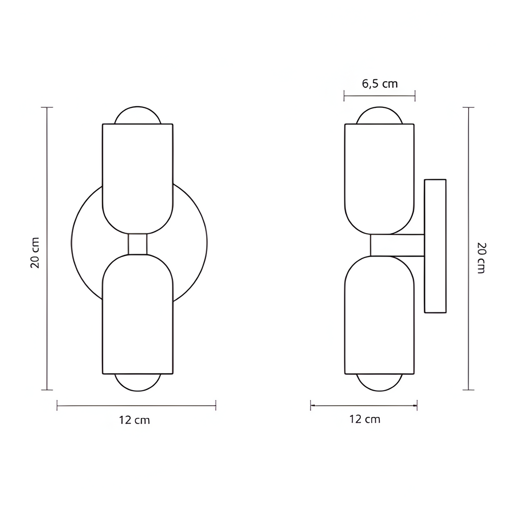 Aplique de pared Solara Dual Tone - Escandinavo colorido