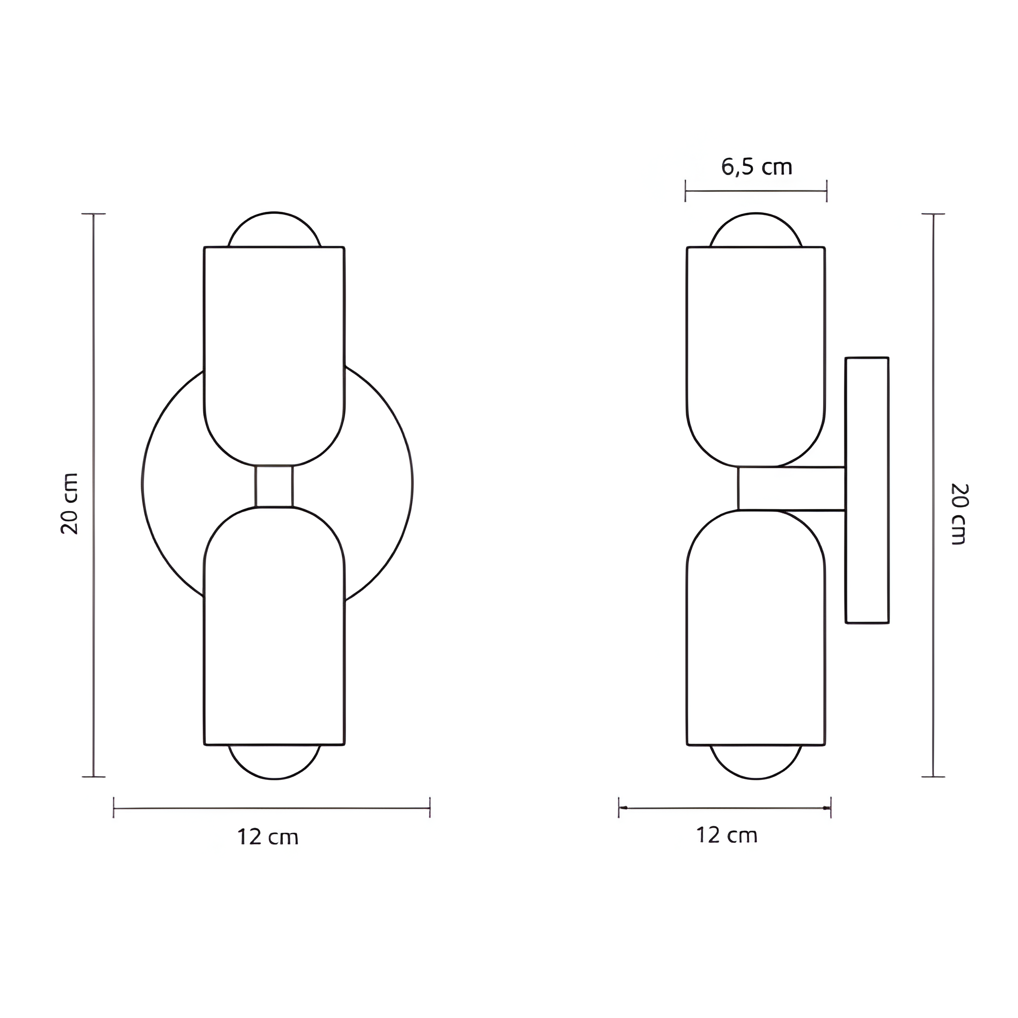 Aplique de pared Solara Dual Tone - Escandinavo colorido