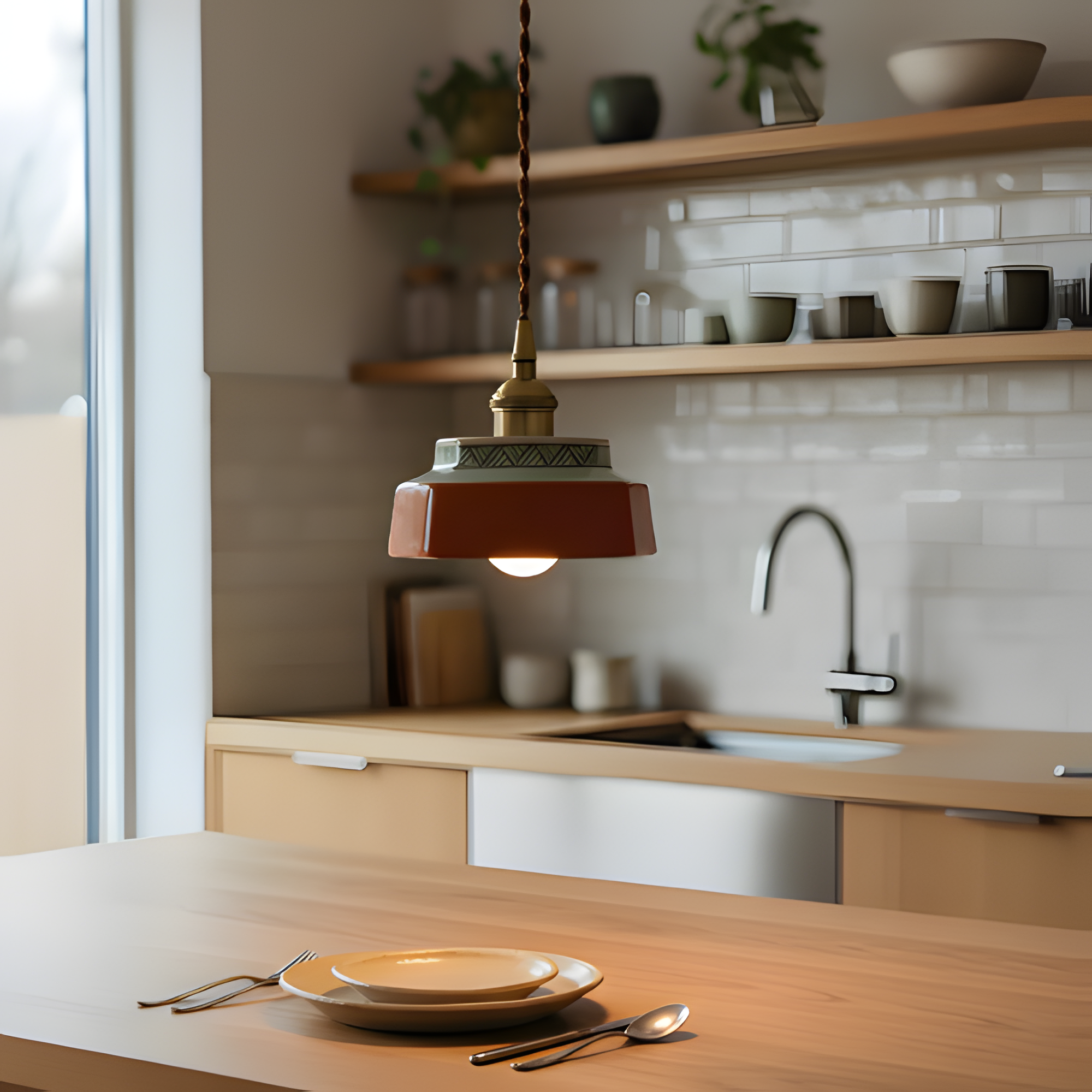 Lámpara colgante Terra Facet - Cobre y color