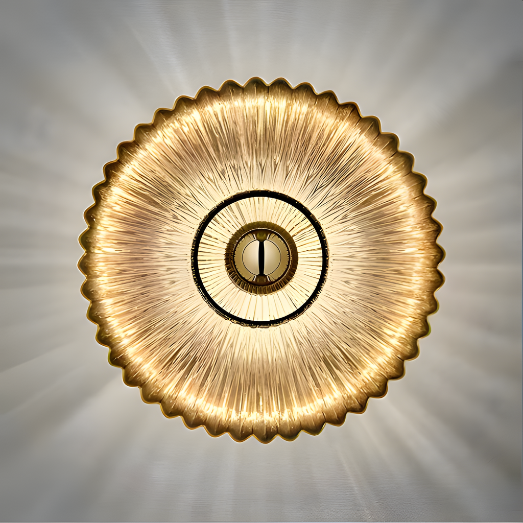 Aplique de pared con disco acanalado - Moderno LED