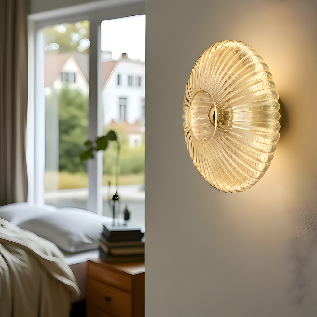 Aplique de pared con disco acanalado - Moderno LED