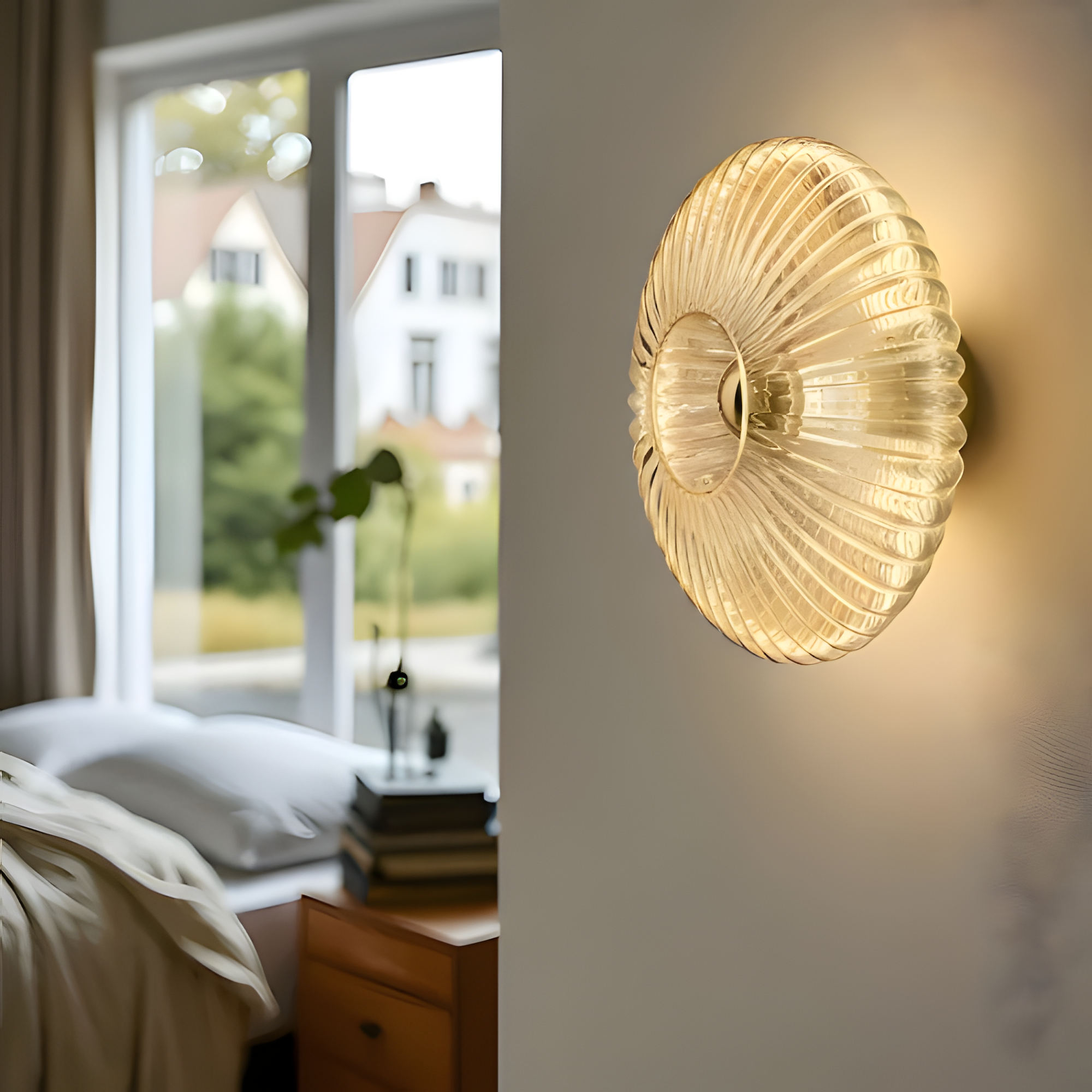 Aplique de pared con disco acanalado - Moderno LED