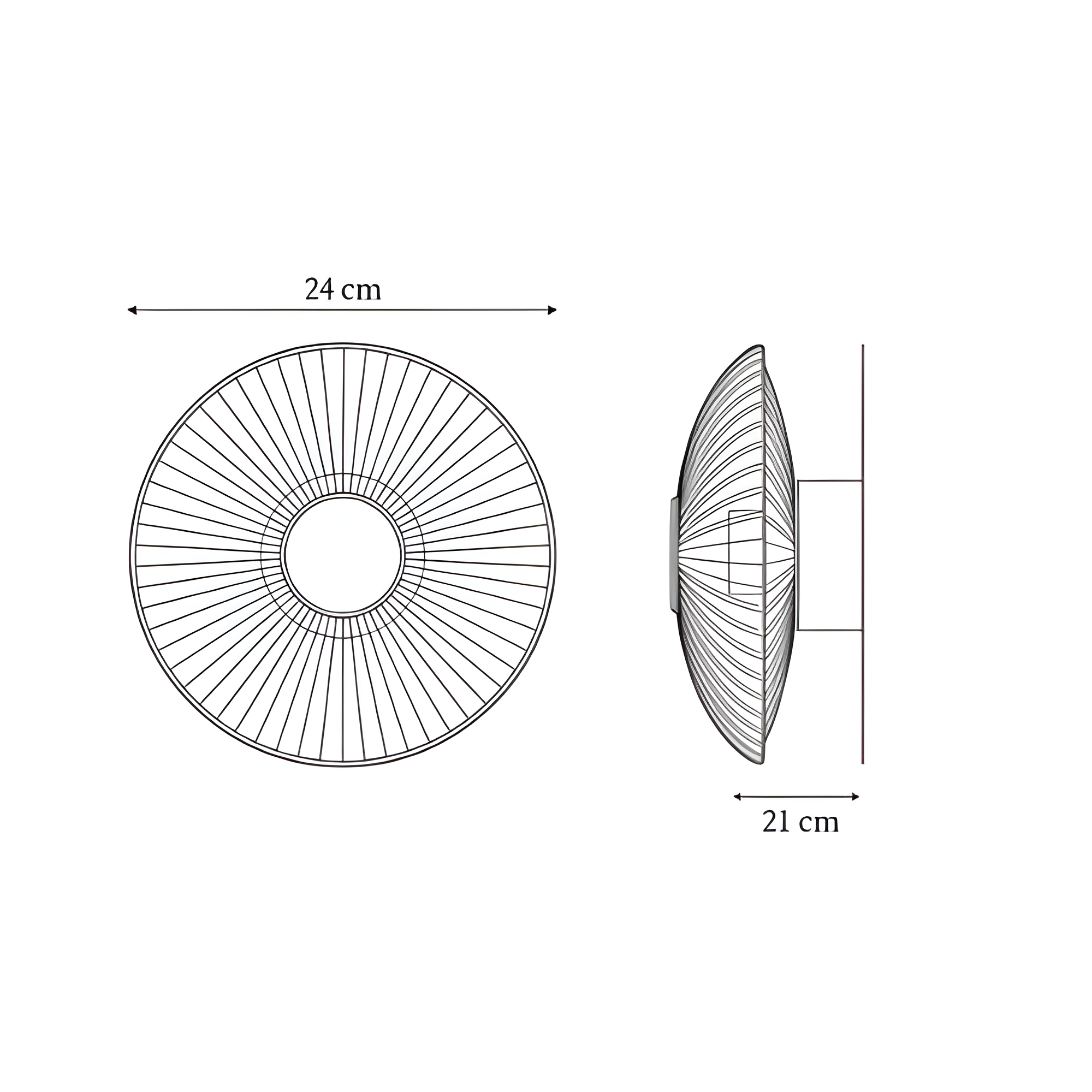 Aplique de pared con disco acanalado - Moderno LED