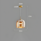 Conjunto De Lámparas Colgantes De Vidrio Amber - Elegancia estilo