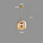 Conjunto De Lámparas Colgantes De Vidrio Amber - Elegancia estilo