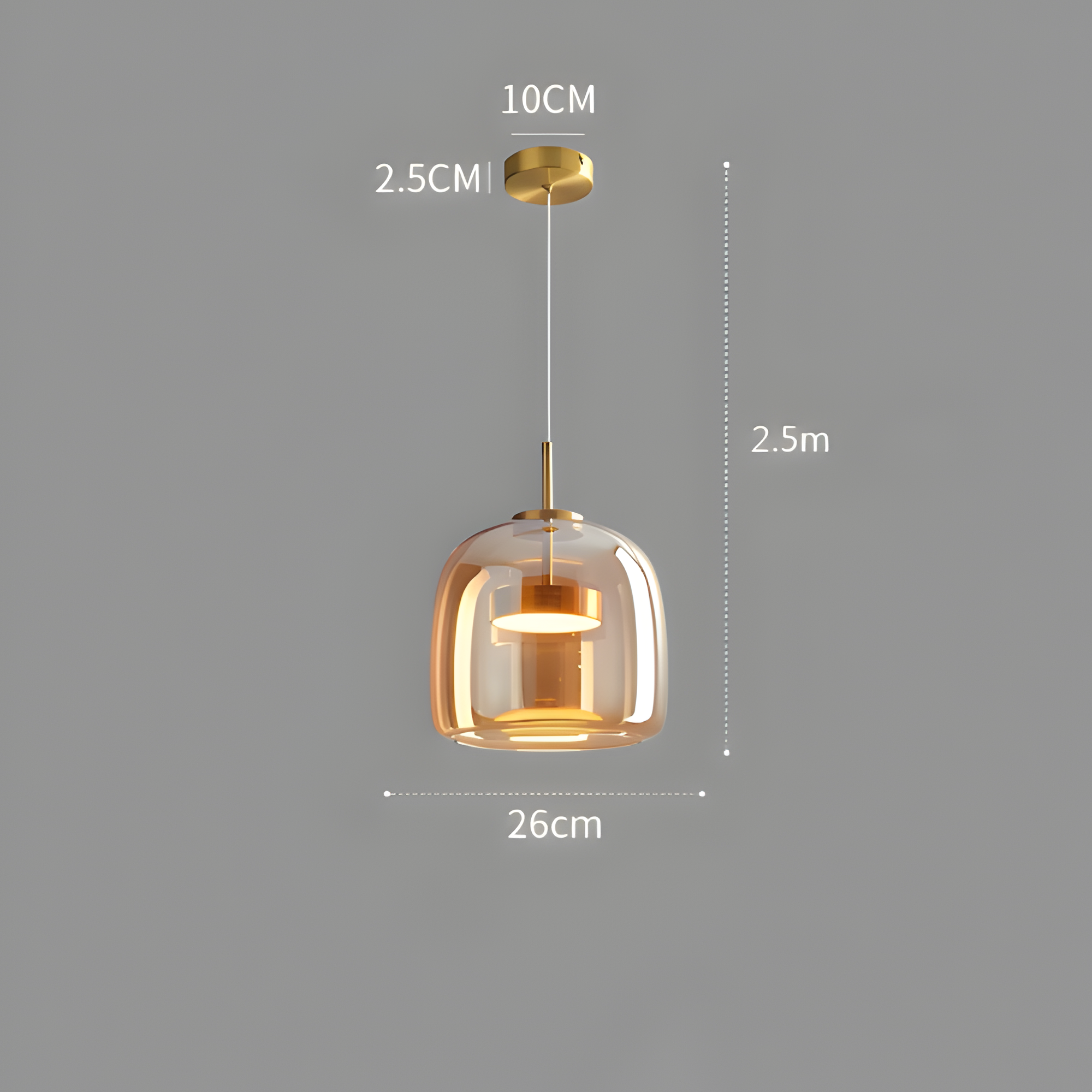 Conjunto De Lámparas Colgantes De Vidrio Amber - Elegancia estilo
