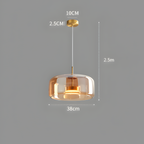 Conjunto De Lámparas Colgantes De Vidrio Amber - Elegancia estilo
