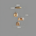 Conjunto De Lámparas Colgantes De Vidrio Amber - Elegancia estilo