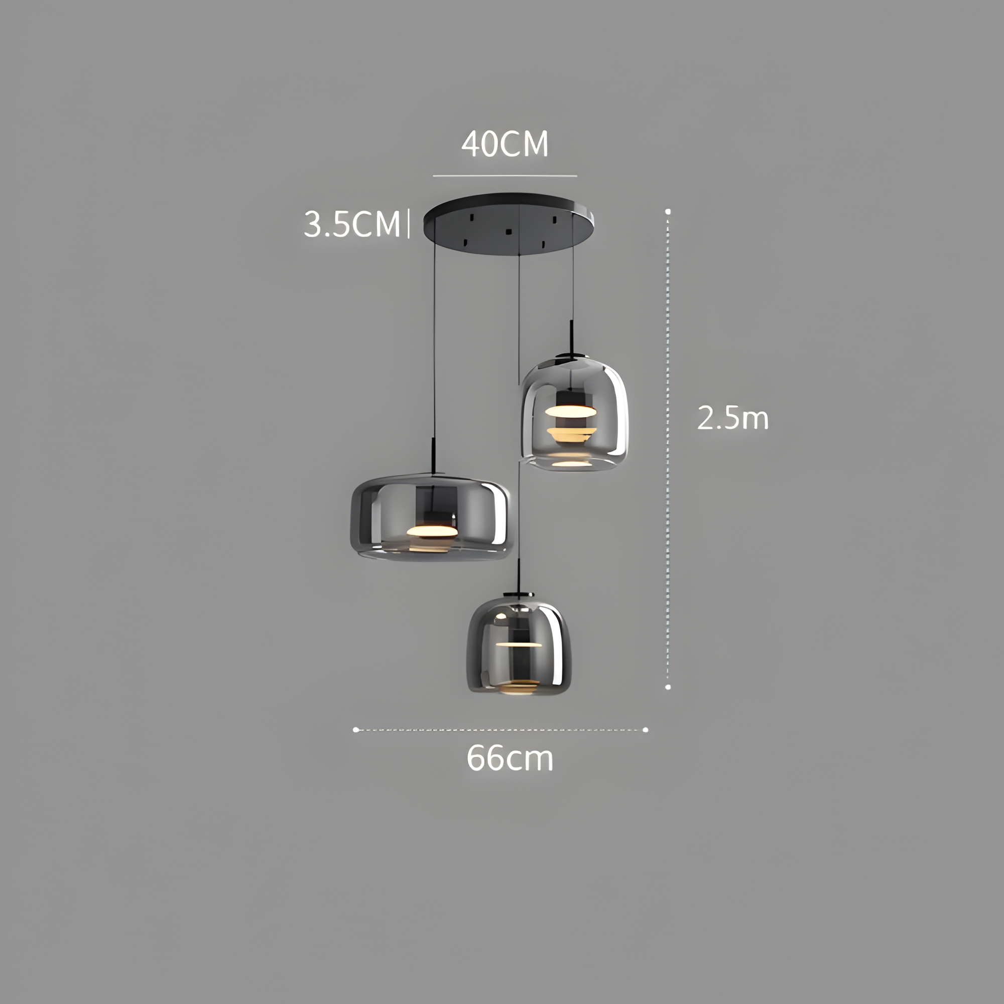 Conjunto De Lámparas Colgantes De Vidrio Amber - Elegancia estilo