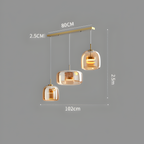 Conjunto De Lámparas Colgantes De Vidrio Amber - Elegancia estilo