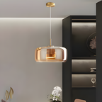 Conjunto De Lámparas Colgantes De Vidrio Amber - Elegancia estilo