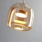 Conjunto De Lámparas Colgantes De Vidrio Amber - Elegancia estilo
