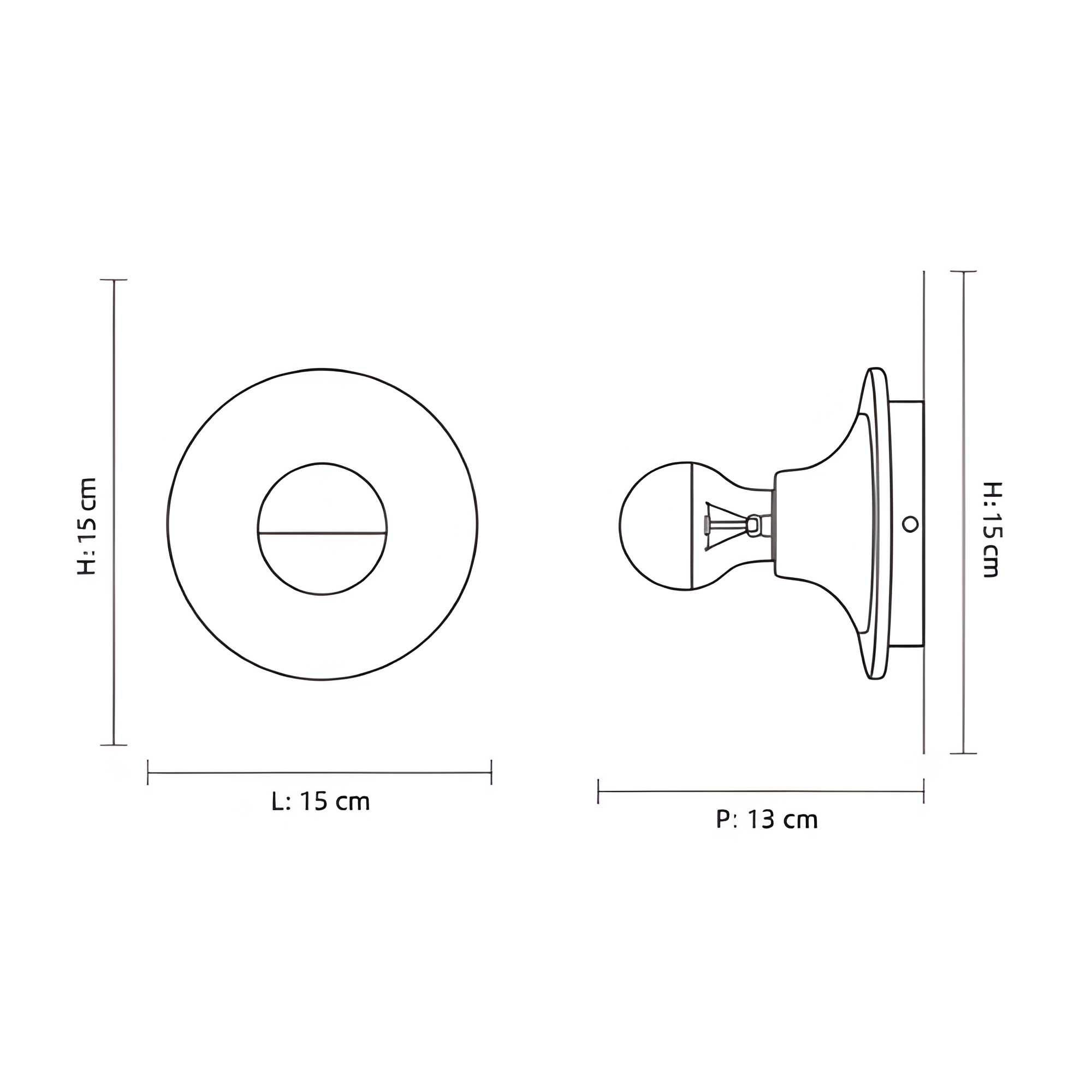 Lámpara De Pared Redonda - Moderno y dinámico