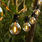 Guirnalda de luces con bombillas ámbar - LED para exteriores
