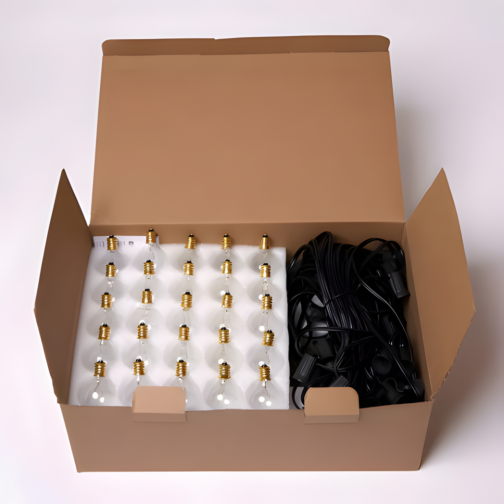 Guirnalda de luces con bombillas ámbar - LED para exteriores