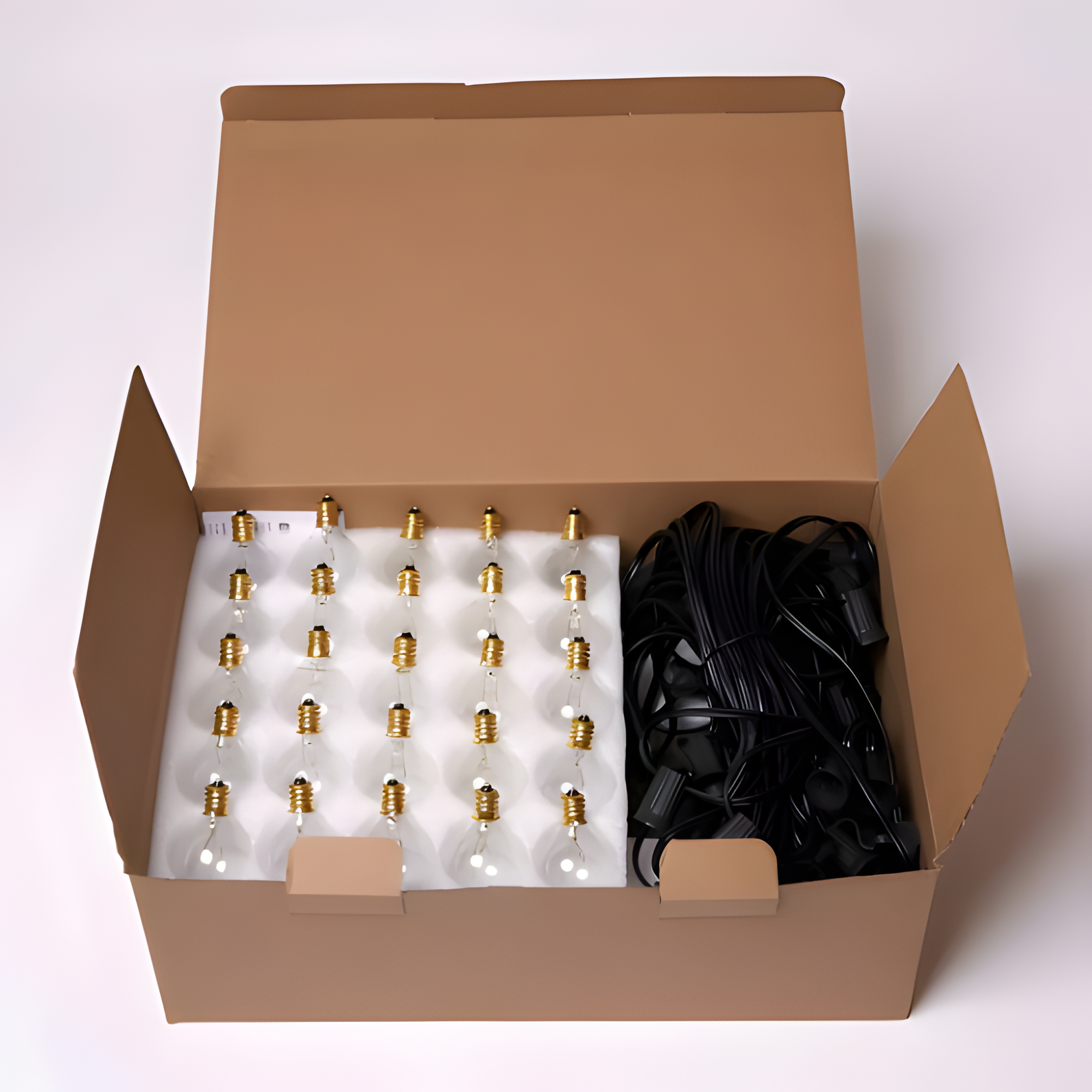 Guirnalda de luces con bombillas ámbar - LED para exteriores