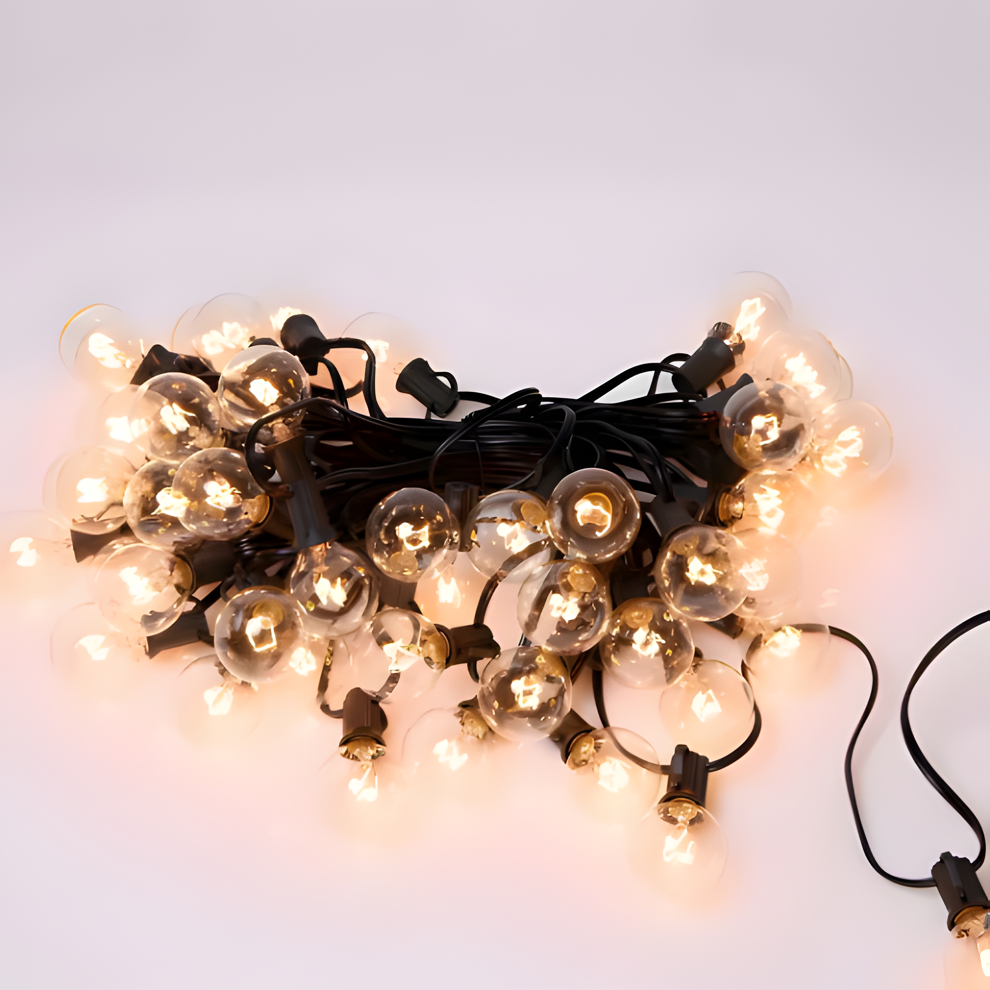 Guirnalda de luces con bombillas ámbar - LED para exteriores