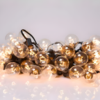 Guirnalda de luces con bombillas ámbar - LED para exteriores
