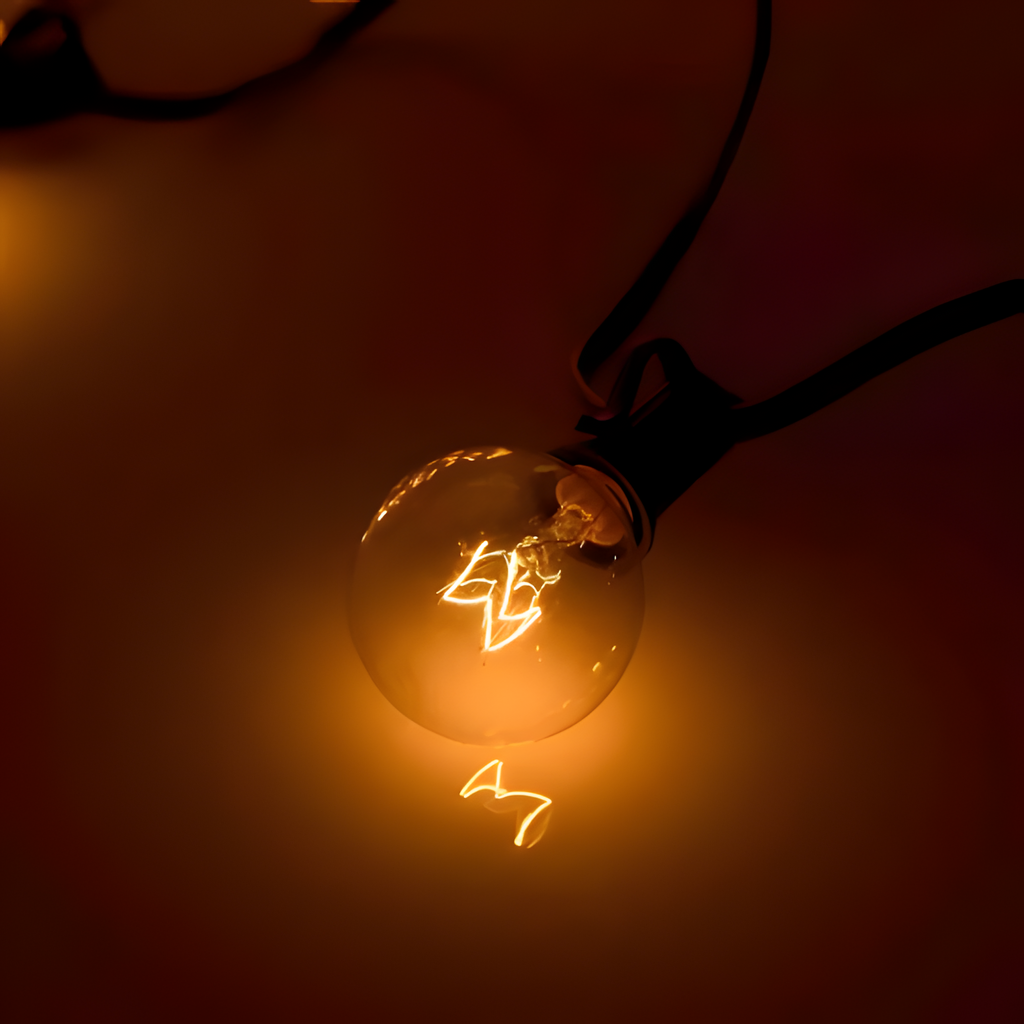 Guirnalda de luces con bombillas ámbar - LED para exteriores