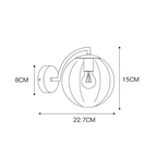 Aplique de pared de cristal acanalado dorado - Diseño elegante